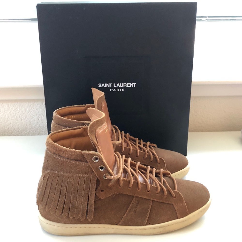 Saint Laurent Suede Fringe High-top - Picture 3 of 3